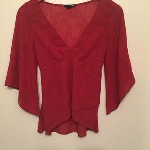 H&M | Embroidered Long Sleeve Blouse